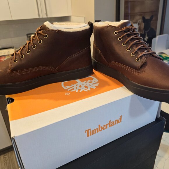 Timberland Men's Davis Square Warm Lined Chukka Rust A2G65 SZ 10.5 NEW WINTER - Picture 4 of 16